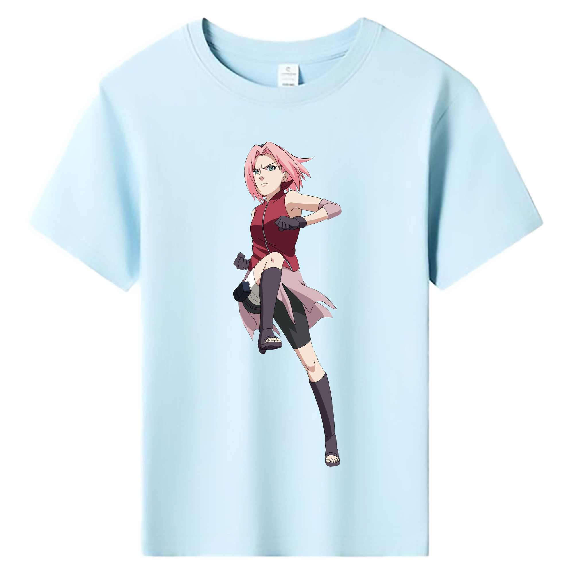 （画像用） NARUTO -ナルト- 春野サクラ Haruno Sakura 綿100％キッズTシャツ（フロントプリント）